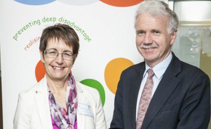 Life Course Centre Director Professor Janeen Baxter and Australian Research Council Chief Executive Officer Professor Aidan Byrne 